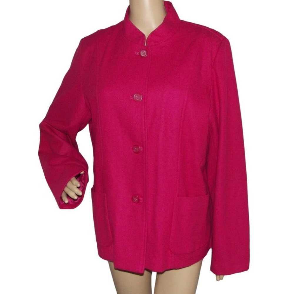 White Stag Large 12/14 Jacket Women’s Lined pretty pink wool rayon blazer
